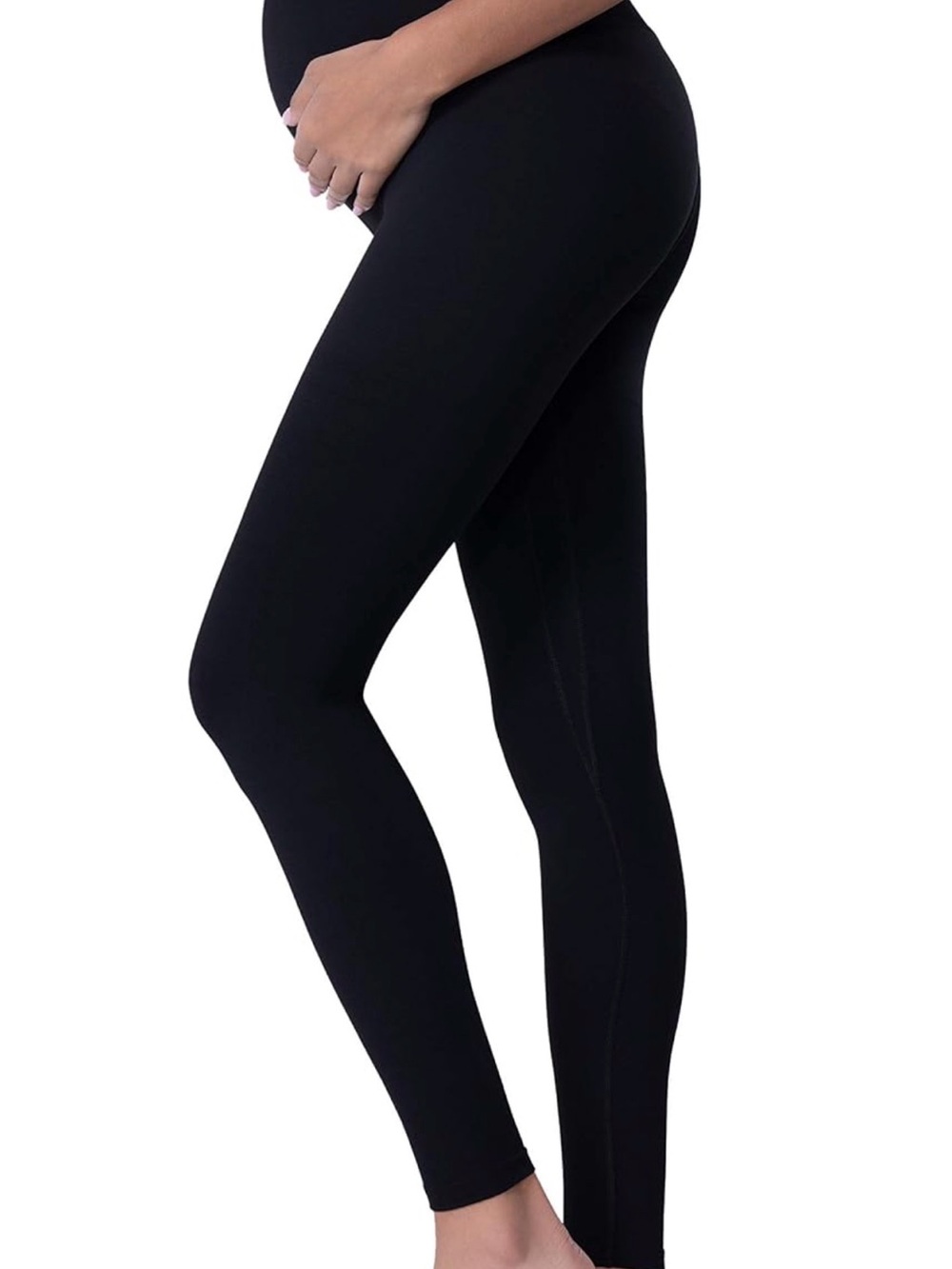 2 SETS of Maternity Full-Length Black Leggings
